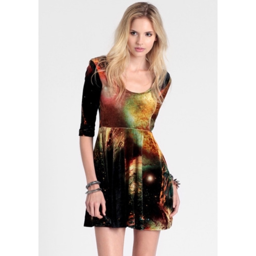 Evil Twin Velvet Galaxy Print Dress